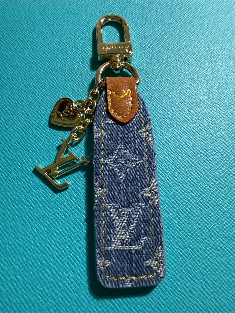 Denim keychain/bag charm